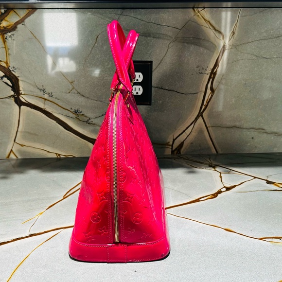 Louis Vuitton Rose Pop Monogram Vernis Alma GM Bag - Picture 3 of 16